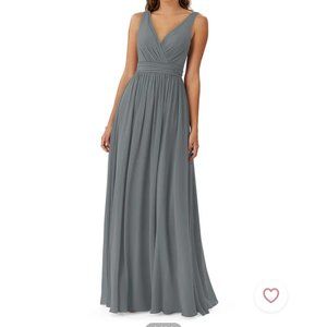 CHRISTINA WU  grey bridesmaid dress